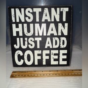 Black and White Coffee Sign